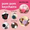 Incraftables Pom Pom Keychain Balls with Tassels & Keyrings (24 Set). Best Multicolor Large Fuzzy 3 inch Fur Pompom Keychains. Bulk Fluffy Puff Ball Keychains for Adults & Kids.